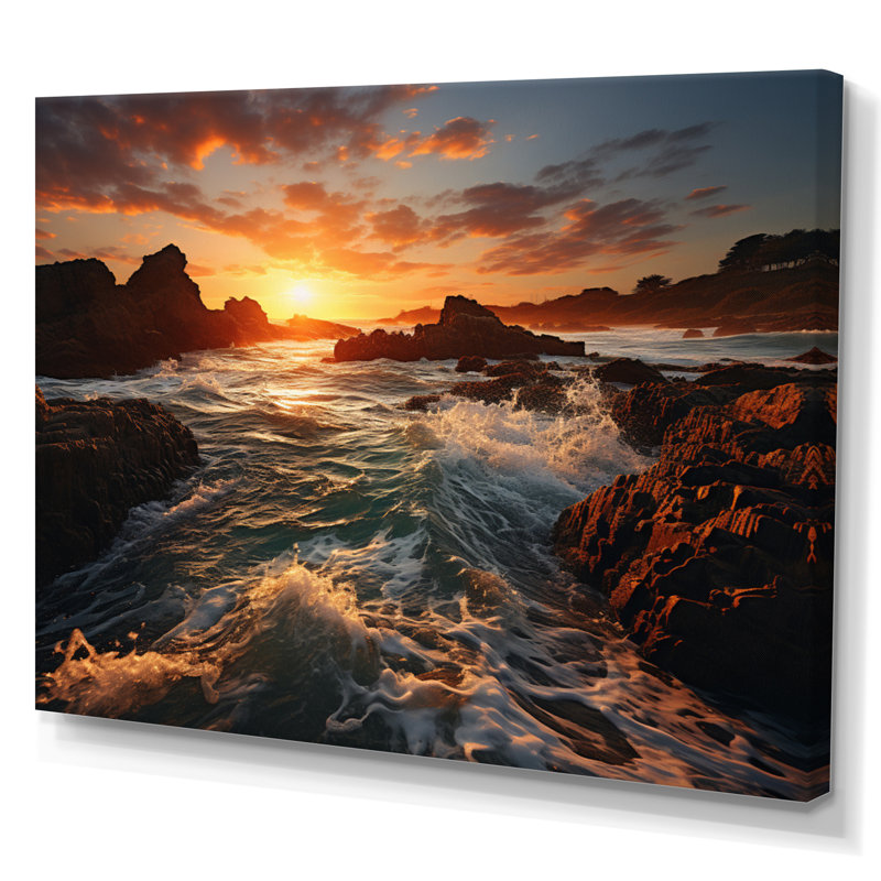 Golden Sands A Mesmerizing I - Landscapes Canvas Art Print, H 24 po x l 32 po x P 1 po, Toile tendue