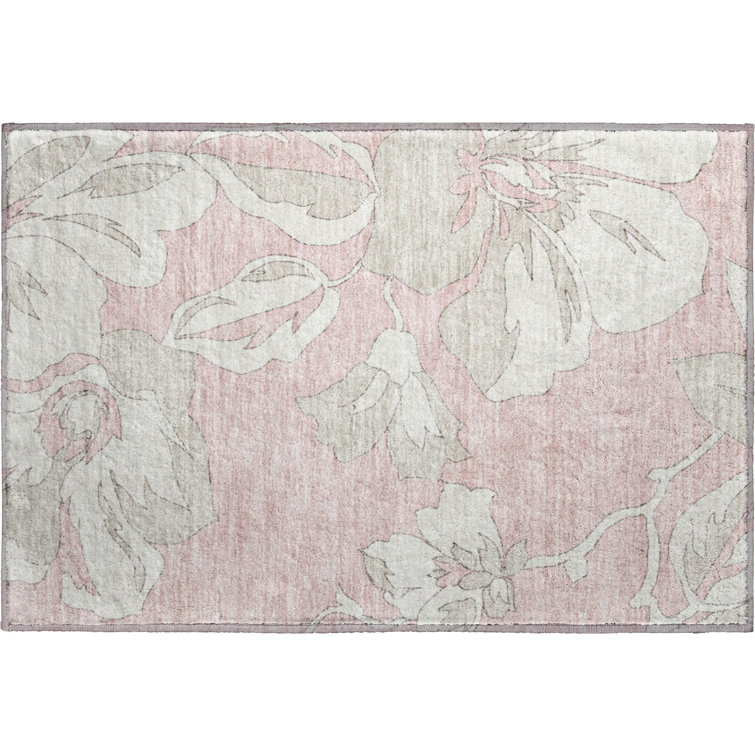 Premium Machine Washable Prisco Pink Rug