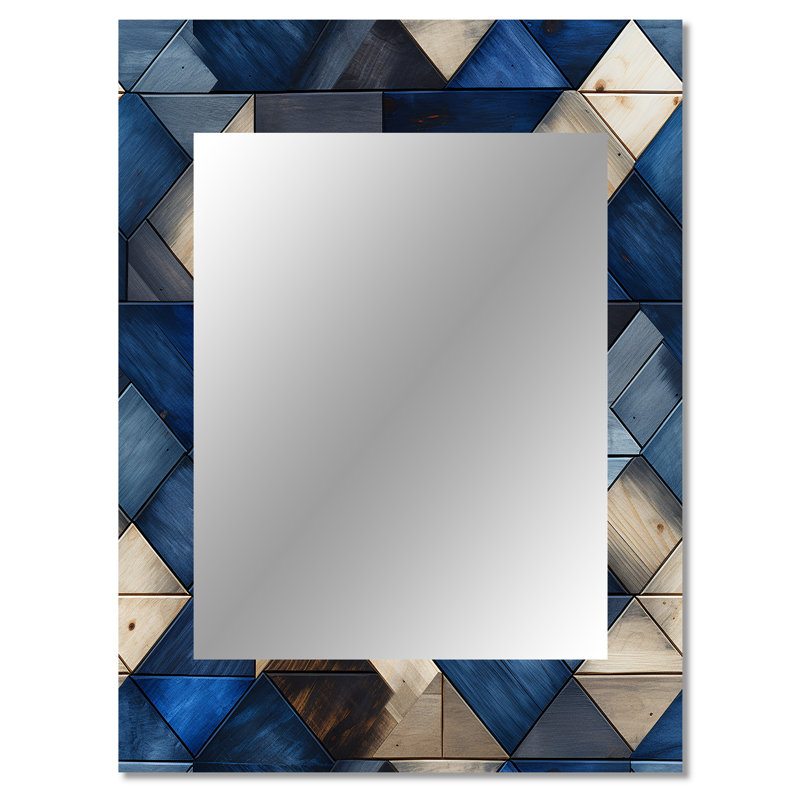 Zanzibar - Blue Wall Mirror Decor, 40 po x 30 po