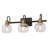3 - Light Dimmable Brass Armed Sconce