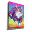 Art mural sur toile Epic Graffiti «Vibrant Rainbow Brown Tabby» par Rebecca Wang, 40 po x 54 po
