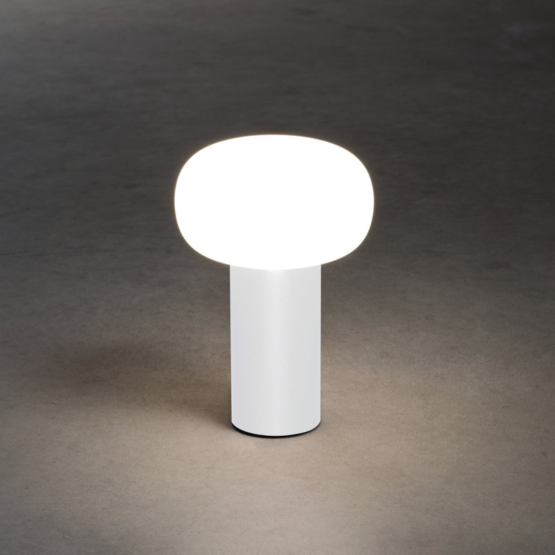 Antibes Cordless Table Lamp - USB Rechargeable, RGB Dimmable LED, Elegant Design, White