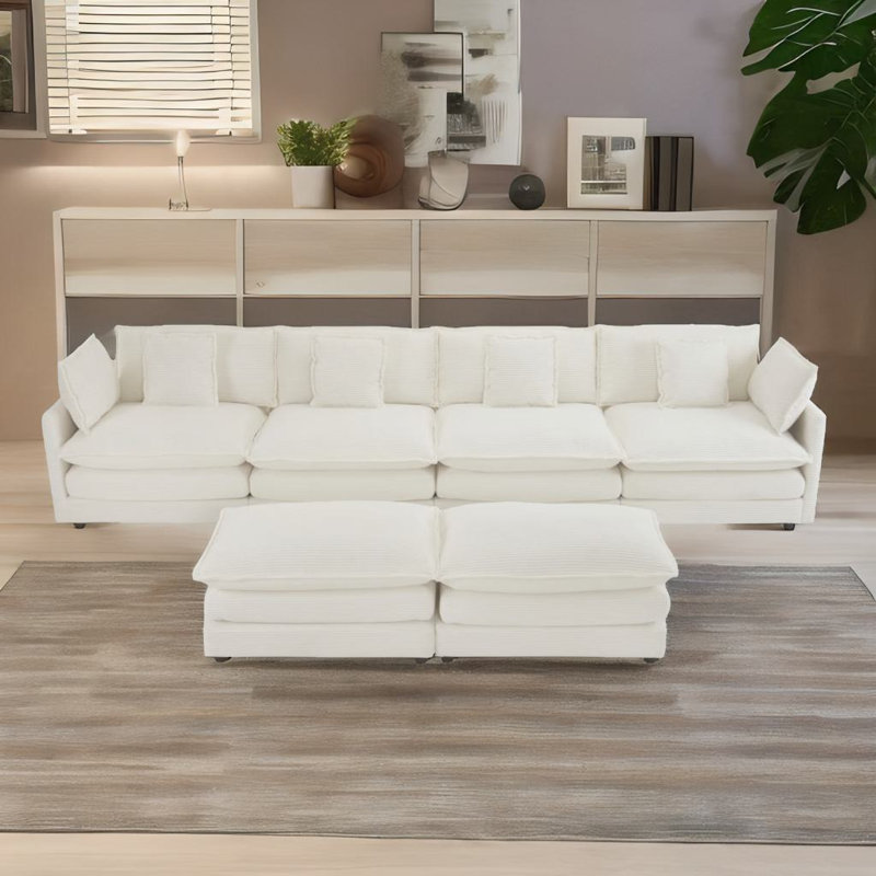Canapé modulaire 149,6 ", Beige