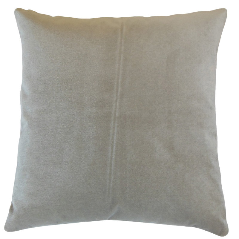 Coussin en coton Caly, Hauteur (18 po) x largeur (18 po), Asphalte