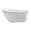 Baignoire de trempage autoportante en acrylique 67 "avec drain et plateau en bambou 67" Streamline-1322088806