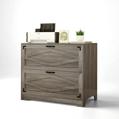 Maniram 35.43" W 2-Drawer Lateral Filing Cabinet