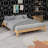 Solid Dry Bamboo Wood Platform Bed Frame, With Wood Slat Support-1040851108