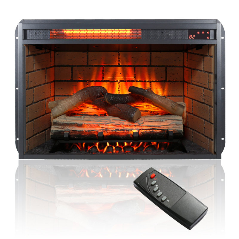60" Electric Fireplace Entertainment Center With Door Sensor