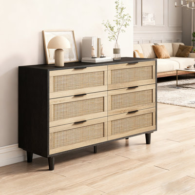 Ayanna 6 Drawer Rattan Storage Dresser