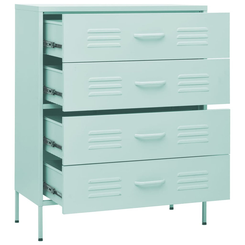 Robinne 80cm W 4 - Drawer Chest of Drawers, Mint