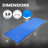 Balancefrom Fitness Gogym 6' X 2' X 1.5" Folding 3 Panel Exercise Gym Mat, Blue-90558388