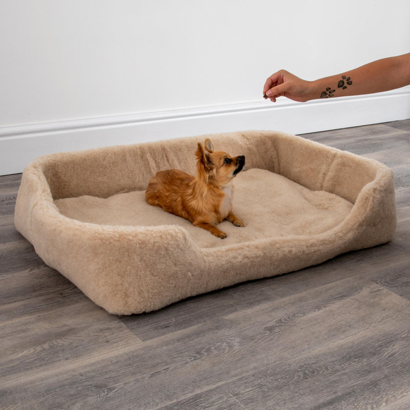 Azaiah Fleece Pet Bed, 15cm H x 90cm W x 60cm D, Cappucino