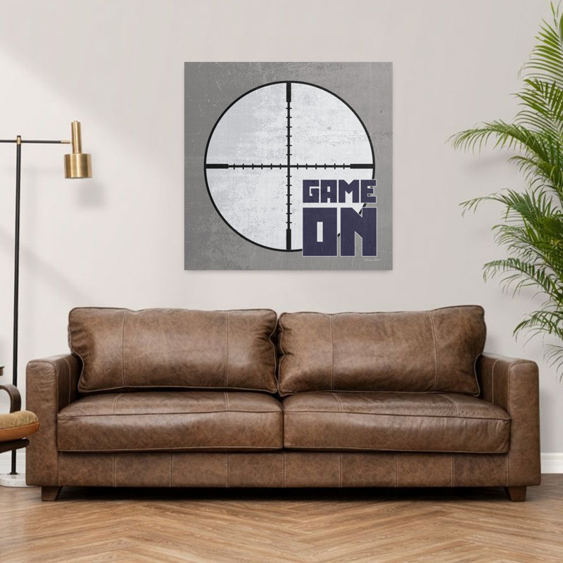 «Game On 1», art contemporain abstrait, H 36 po x l 36 po