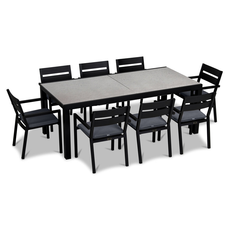 Vivant Rectangular 8 - Person 82'' Long Dining Set with Sunbrella Cushions