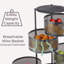 Chariot roulant de rangement pour la cuisine avec roulettes - 5 paniers rotatifs pour fruits et légumes pour l'organisation et le rangement de la cuisine - Chariot en métal pour le garde-manger, la salle de bain ou la salle de bricolage (Noir)-729080495