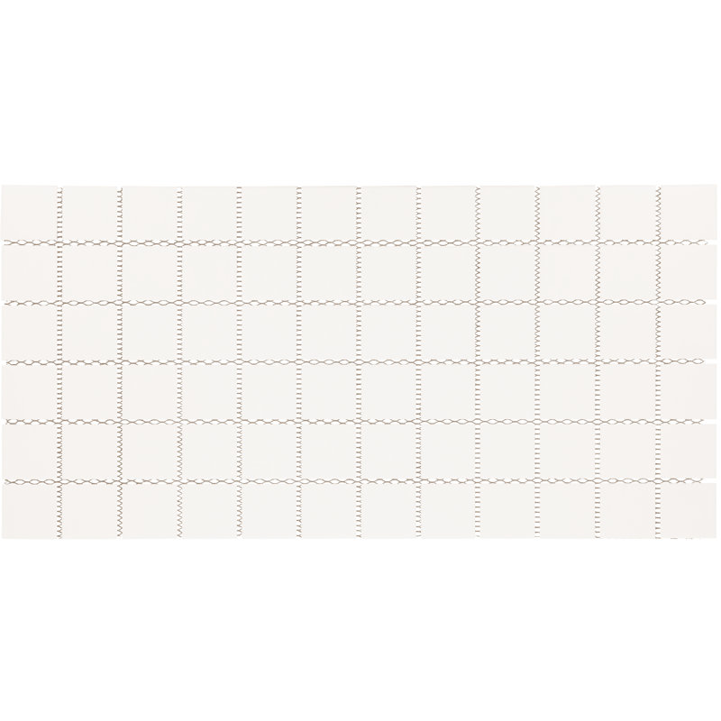 Color Wheel Mosaics 2" x 2" Straight Joint Mosaic (Set of 12), Matte Arctic White