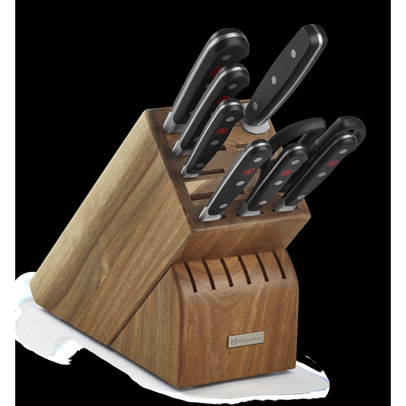 Classic Nine Piece Block Set, Acacia