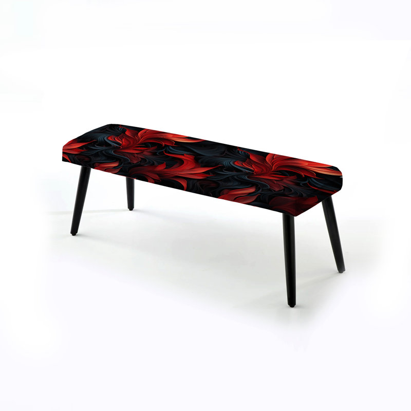 Banc noir rembourré damassé Noir Illusions Moody