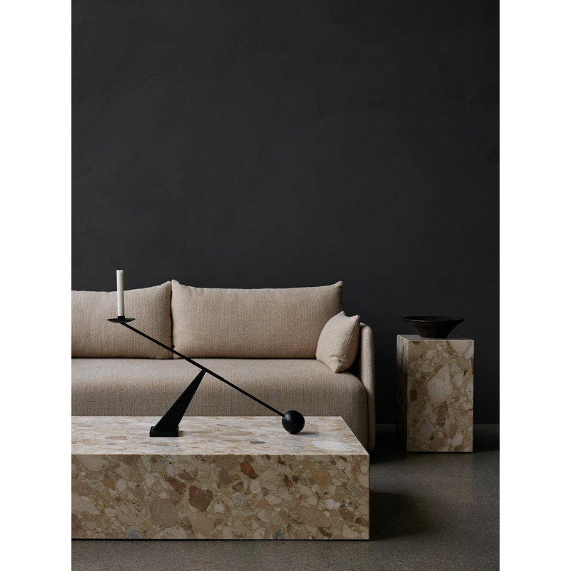 Plinth End Table, 20.1" H x 11.8" W x 11.8" D, Kunis Breccia