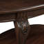 Table basse ovale en bois de 42 po pour le salon, table basse à 2 niveaux en bois massif avec tablette de rangement ouverte, facile à assembler, espresso-538753840