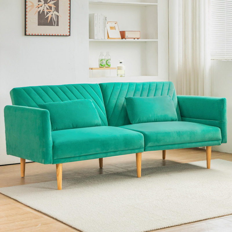 2 Seater Sofa Bed, Green