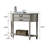 Retro Gray Solid Wood Entryway Cabinet-1106025284
