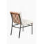 Ensemble de 2 chaises de salle à manger Liana Boucle en tissu avec pieds en fer noir pour des sièges modernes et peu encombrants.-217920524