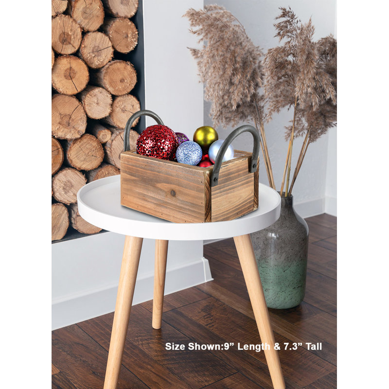 Boîte à fleurs Serlyn Spaces Living 9 po avec poignées en laiton Everlyn