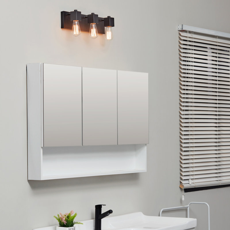Jaquae 18" 3-Light Matte Black Vanity Light