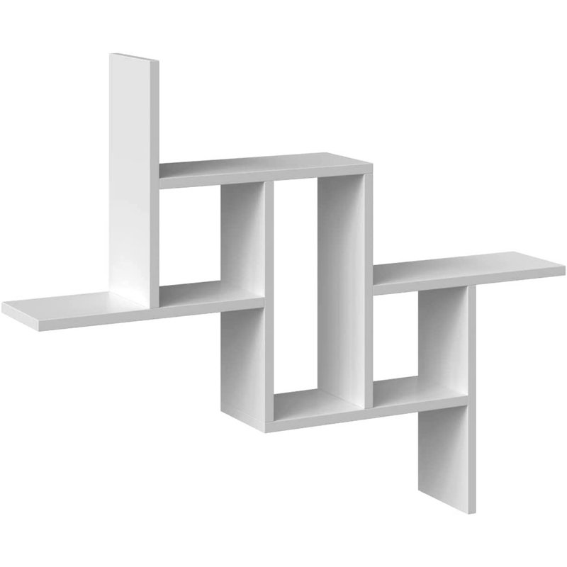 Kymel 6 Piece Floating Shelf with Hooks