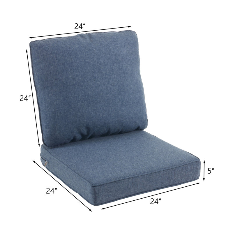 Outdoor 5'' Seat / Back Cushion, Blue