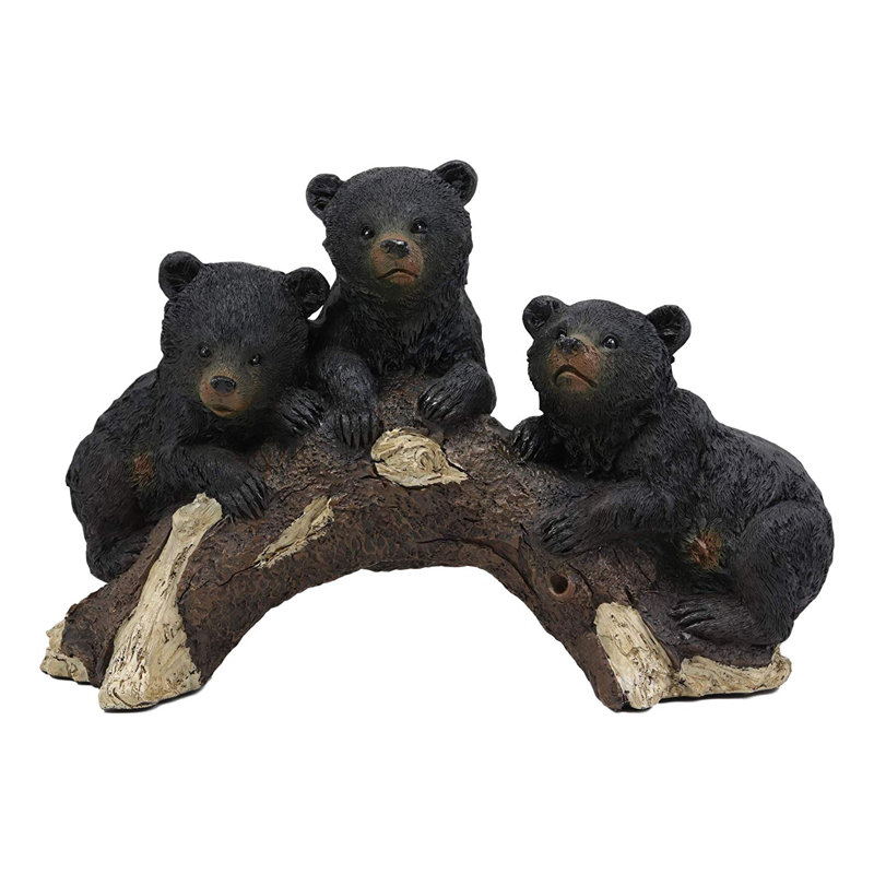 Figurine oursons à support fantaisiste rustique forest 3 Melodie