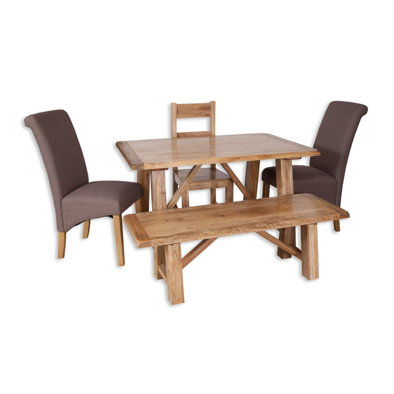 Union Rustic Amesbury Mango Solid Wood Trestle Dining Table | Wayfair.co.uk