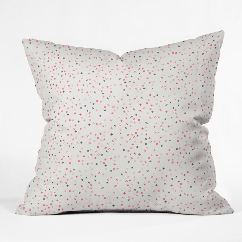 Coussin décoratif à petites flèches hugs et baisers xo, 26 po x 26 po