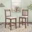 Ensemble de table de salle à manger à hauteur de comptoir en bois 3 pièces avec 2 chaises rembourrées pour petit espace (ensemble de salle à manger)-439053859-439053853-439053855