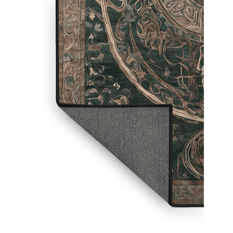 Tapis gris soyeux et moelleux, Rectangulaire 3 pi x 5 pi
