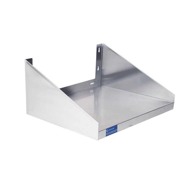 Stainless Steel Microwave Shelf, NSF Certified, 10" H x 24" W x 18" D