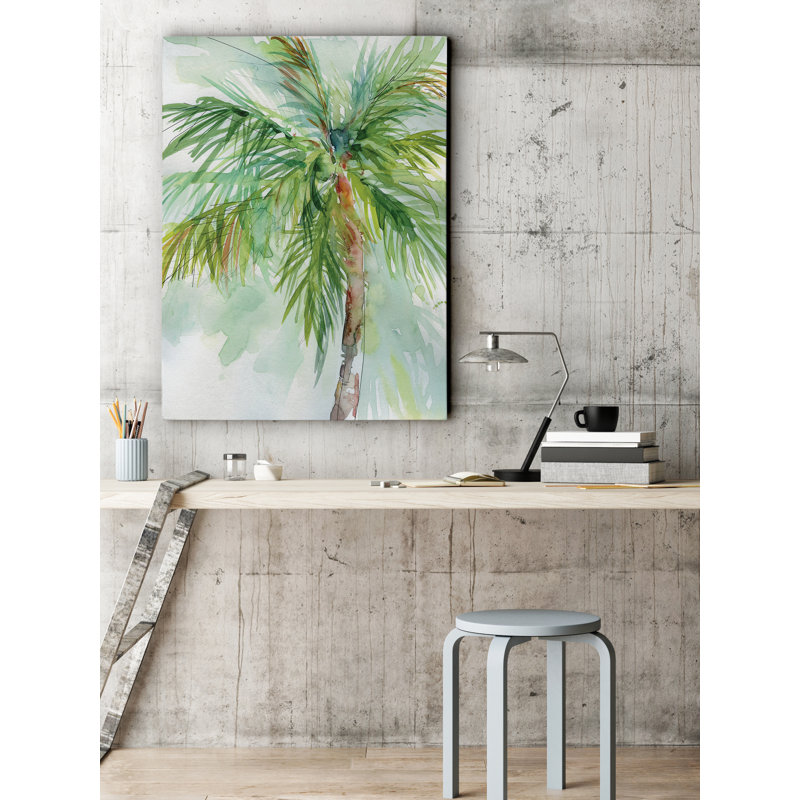 « palm breezes ii », reproduction sur toile tendue, H 16 po x l 20 po x P 1,5 po
