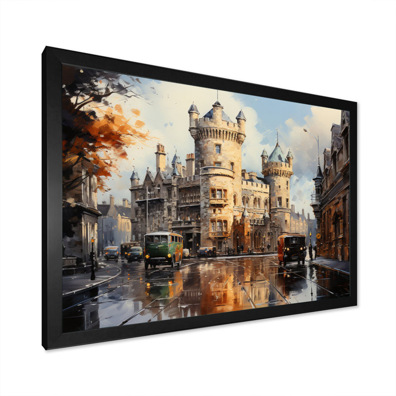 Irlande Dublin Castle Extremely II, Cadre simple noir, H 16 po x l 32 po x P 1 po