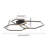 Vitolds 3-Light 40.2" LED Flush Mount Unique with Remote Control