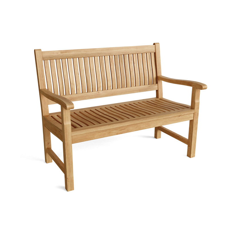 Del-Amo Teak Garden Bench, 35" H x 49" W x 26" D