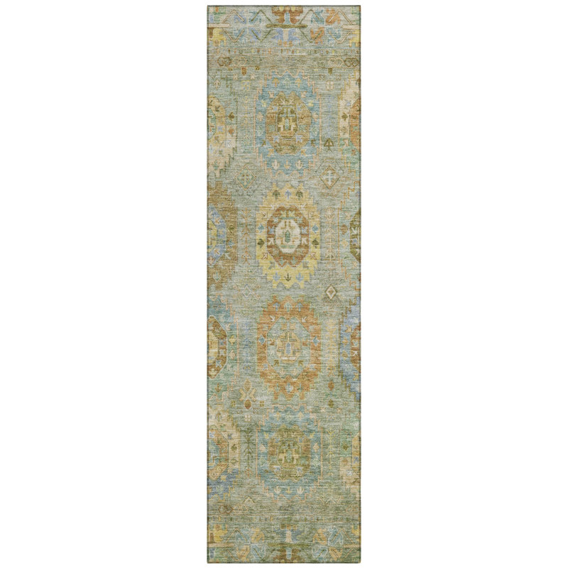 Machine Washable Indoor/Outdoor Lafferty ACN2227 Panel Rug, Runner 2'3" x 7'6"