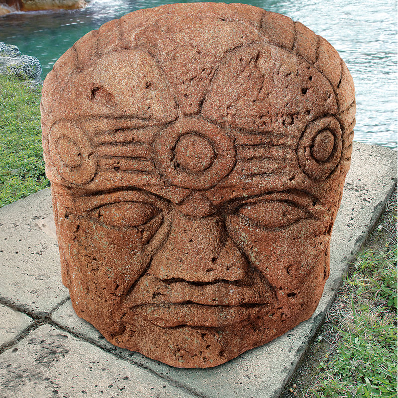 Statue tête de olmec colossal megalithic