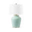 Aksel Lamp With Shade 17-Inch White Linen, With Gold