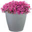 Grand pot de fleurs extérieur rond en polyrésine Anjelica - 24 po - Gris-194721633-194721645
