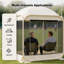 Tente de camping en maille respirante 6 pi x 7,2 pi avec protection contre les insectes - porte simple, double fermeture à glissière, abri spacieux pour une utilisation extérieure et intérieure