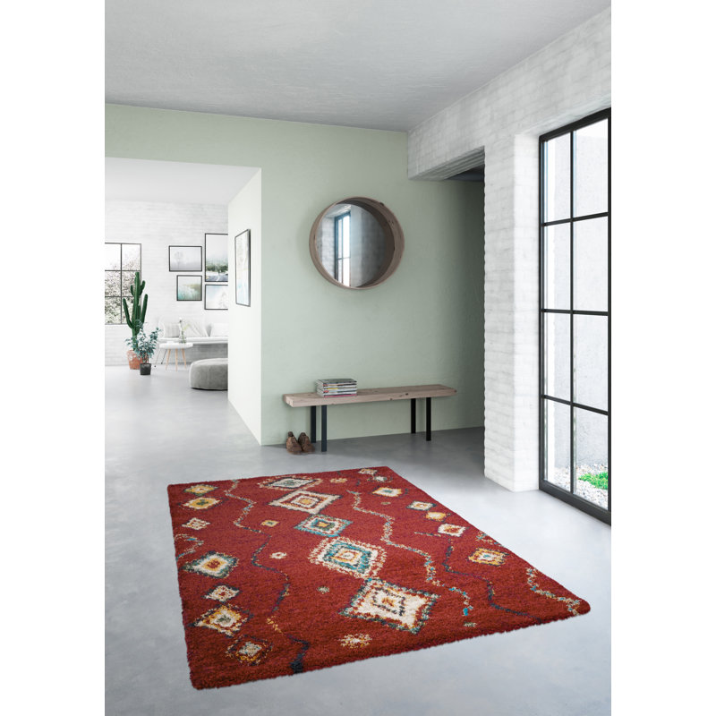 Bothwell Geometric Shag Area Rug, Rectangle 140 cm x 200 cm