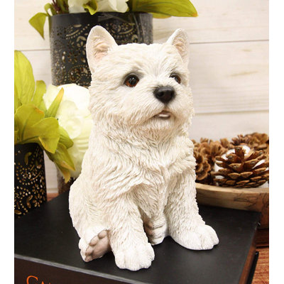 Chiot pour chien réaliste highland terrier westie assis réaliste terrier
