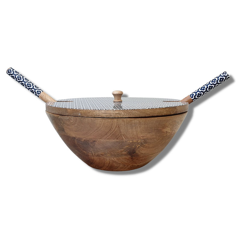 Gracie Oaks Bottineau Wood Serving Bowl