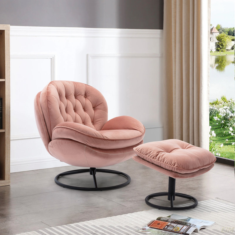 Fauteuil d'appoint avec fauteuil et chaise télé, Rose